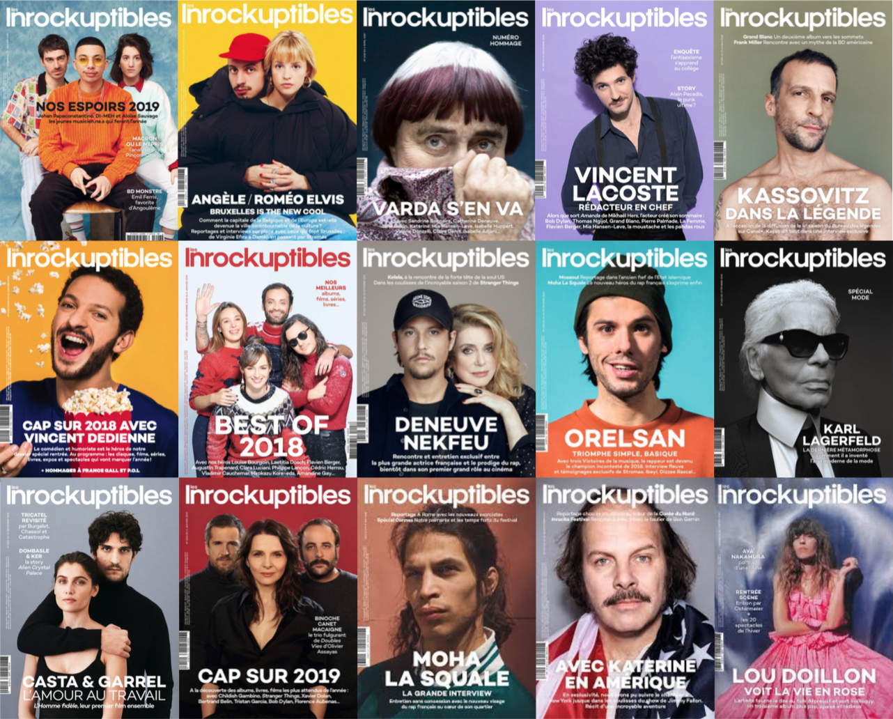 Couvertures des Inrockuptibles